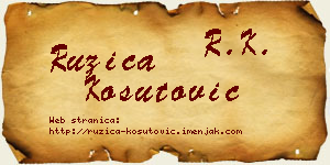 Ružica Košutović vizit kartica